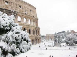 snow in italy